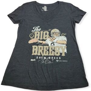 Pro Merch Drew Brees vneck shirt L